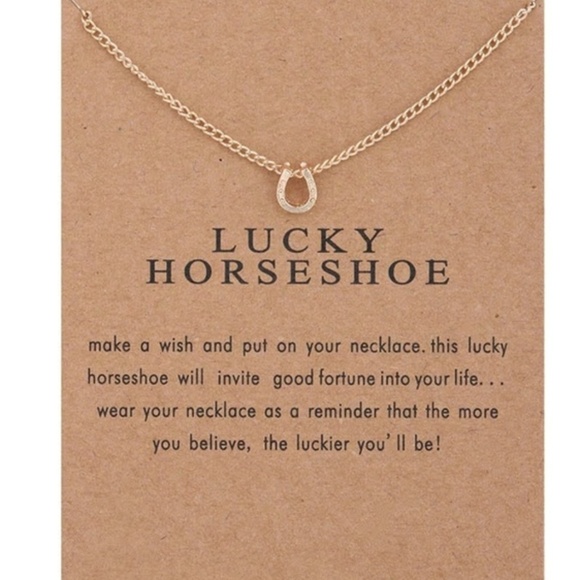 Jewelry - 5 for $25 Gold Color Horseshoe Pendant Necklace